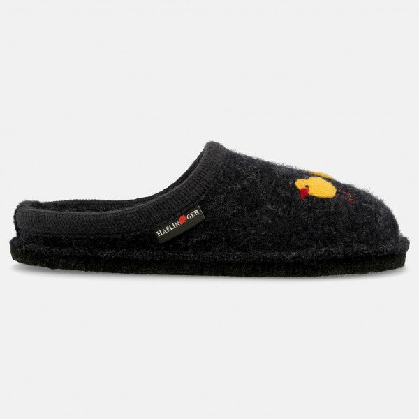 Boiled Wool Slipper "Gallina" in Captain's Blue