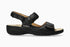 Getha Walking Sandal with Full Orthotic in Black