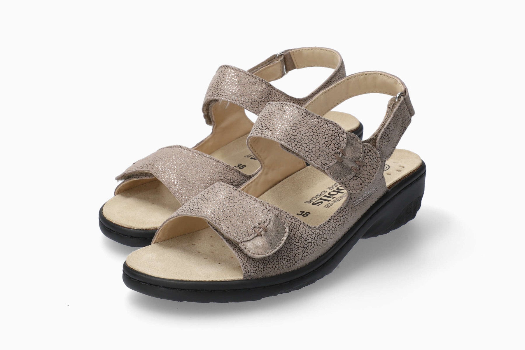 Getha Walking Sandal with Full Orthotic in Taupe