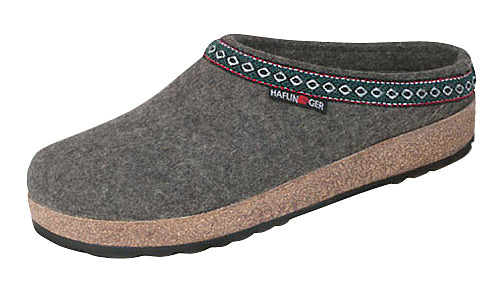 Classic Boiled Wool Clog "Gizzy" in Grey