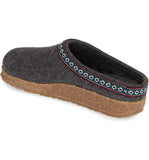 Classic Boiled Wool Clog "Gizzy" in Grey