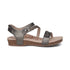 Jillian Braided Quarter Strap Sandal in Gunmetal