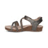 Jillian Braided Quarter Strap Sandal in Gunmetal