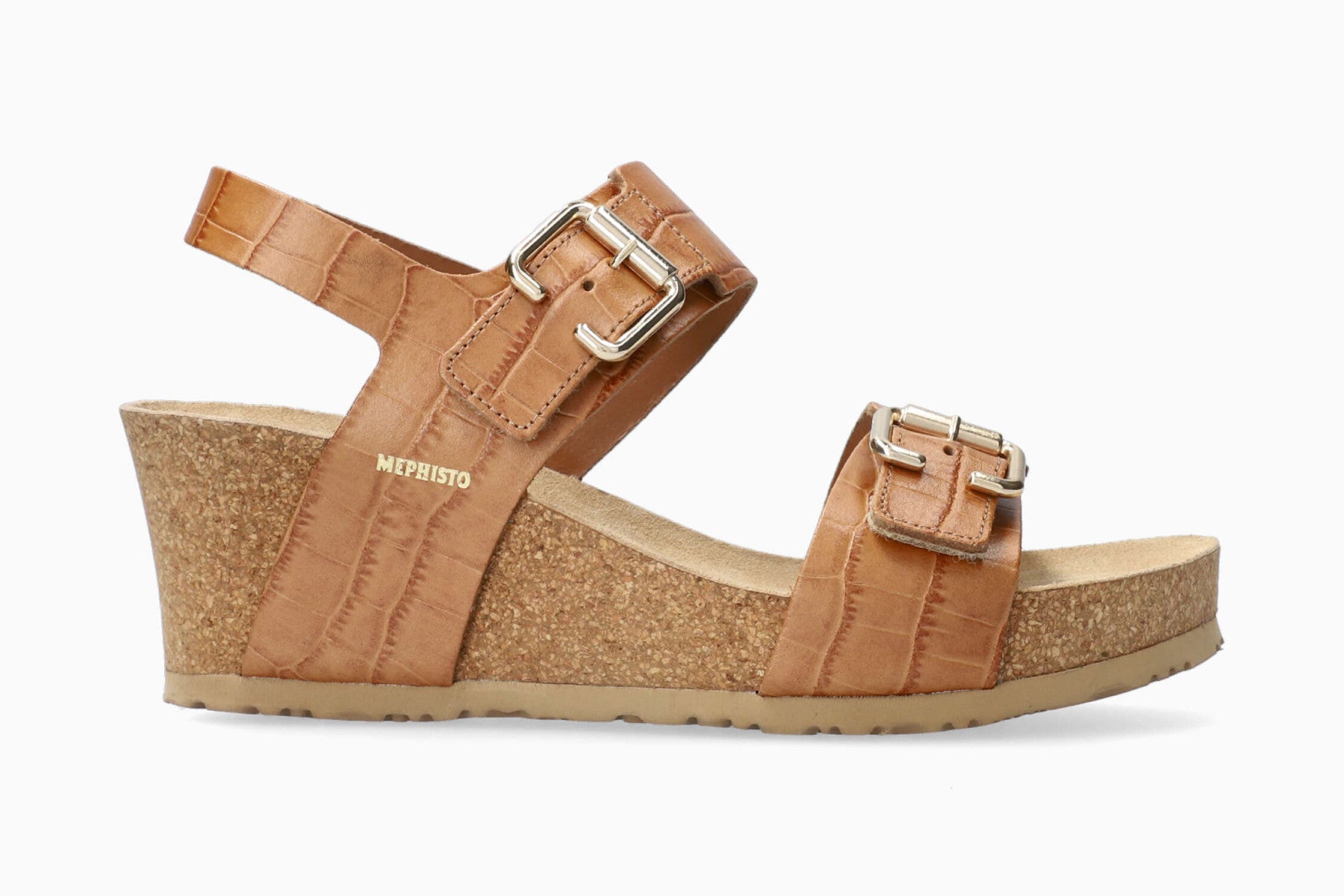 Lissandra Lightweight Walking Wedge Sandal in Hazelnut