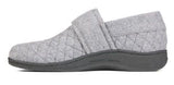 Jackie Terry Cloth Slipper in Light Grey CLOSEOUTS