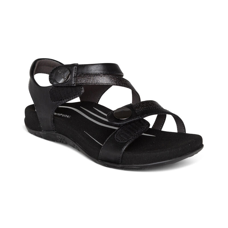 Jess Walking Sandal in Black