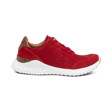 Laura Lace Up Sneaker in Red CLOSEOUTS