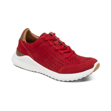 Laura Lace Up Sneaker in Red CLOSEOUTS