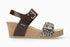 Lissandra Lightweight Walking Wedge Sandal in Chestnut Pantera