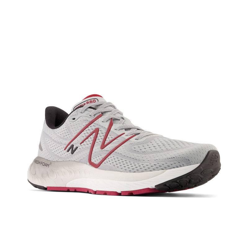 Men's 880 Aluminum Grey with Crimson and Black V13