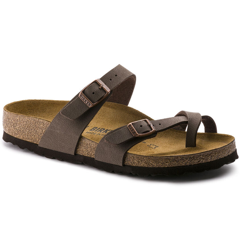 Mayari Birko-Flor Strappy Sandal in Mocca