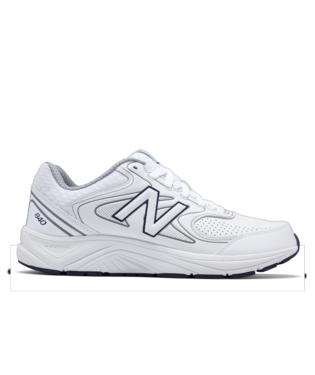 Men's 840 White Leather Walking Shoe V2 CLOSEOUTS