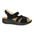 Ladies' Mykonos Embossed Leather Sandal in Black