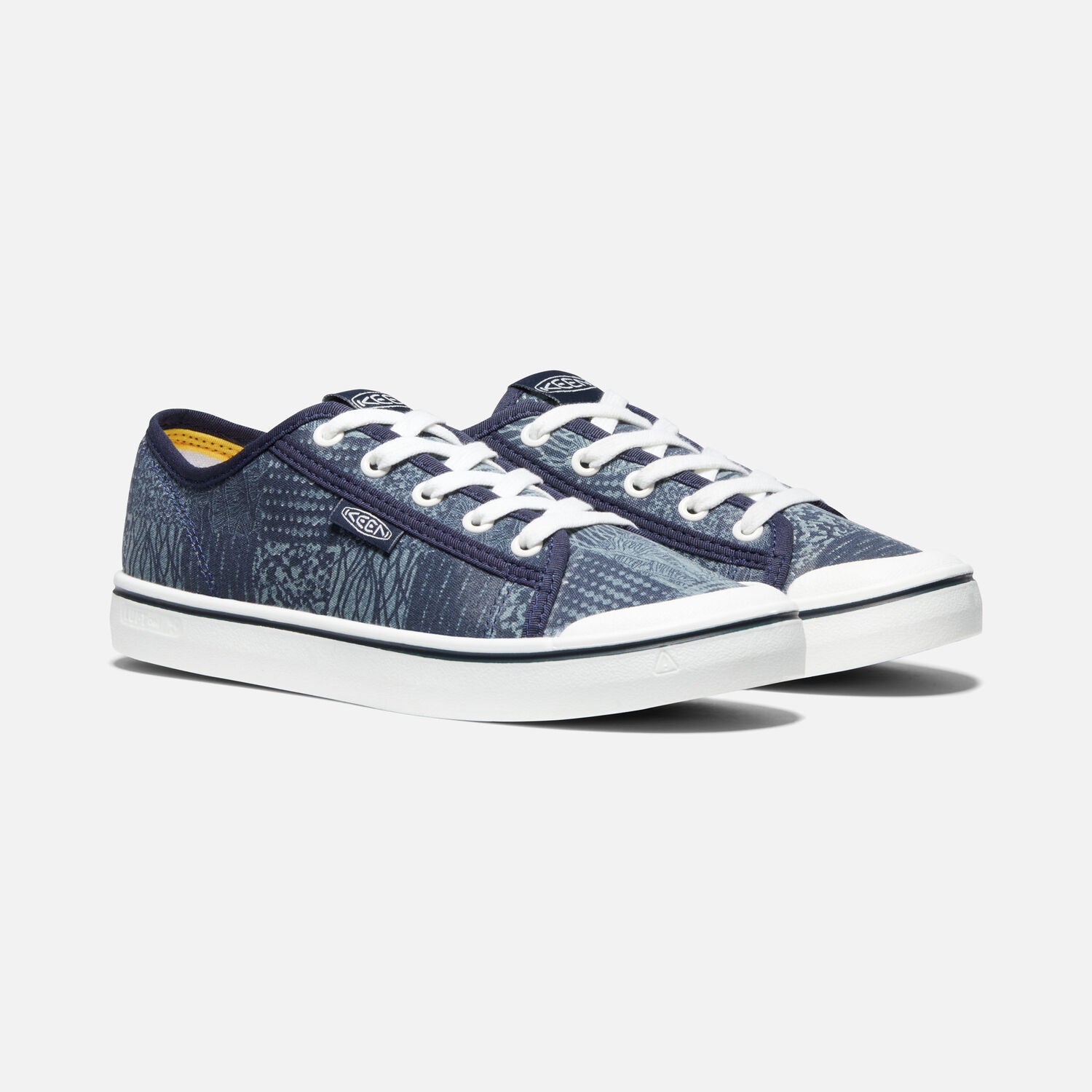 Elsa Washable Canvas Sneaker in Navy Patchwork CLOSEOUTS