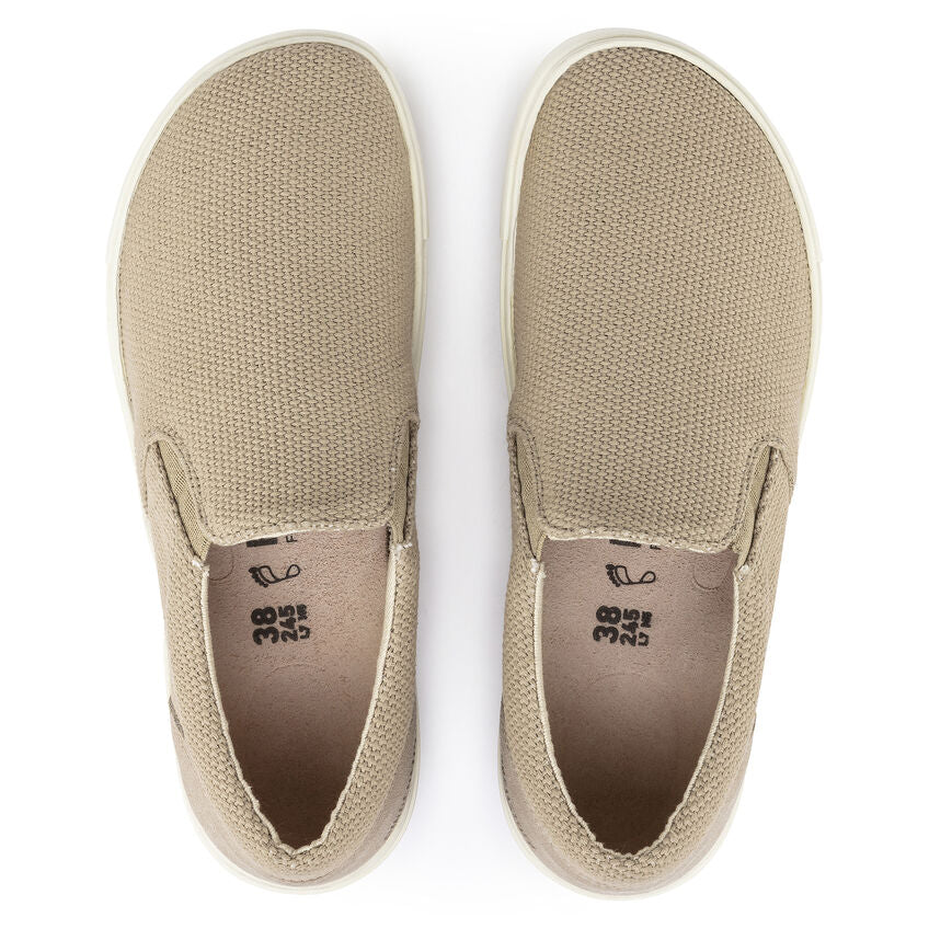 Oswego Canvas/Suede Slip-on Shoe in Sandcastle CLOSEOUTS