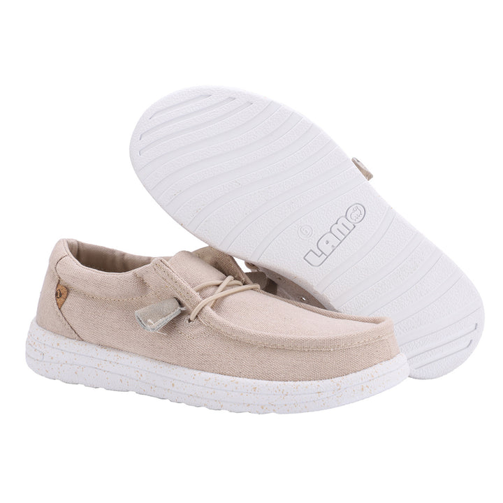 Paula Elastic Tie Loafer in Beige CLOSEOUTS