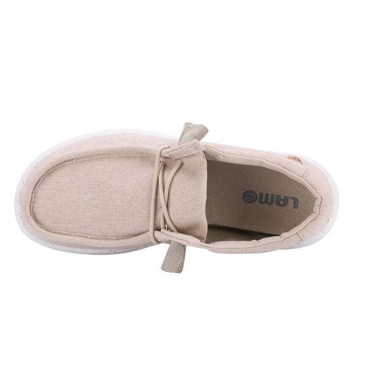 Paula Elastic Tie Loafer in Beige CLOSEOUTS