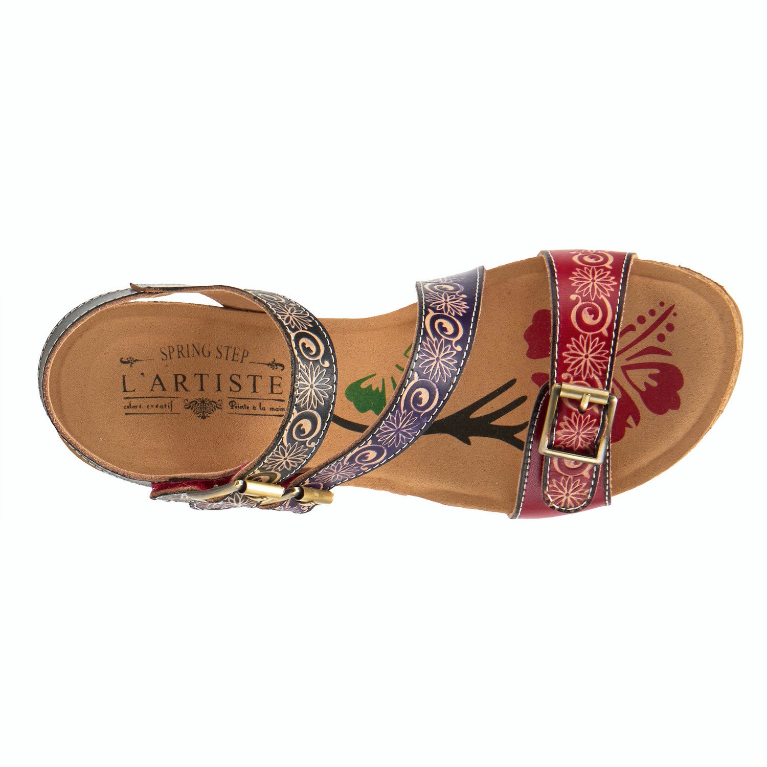 Tanja Adjustable Wedge in Red Multi