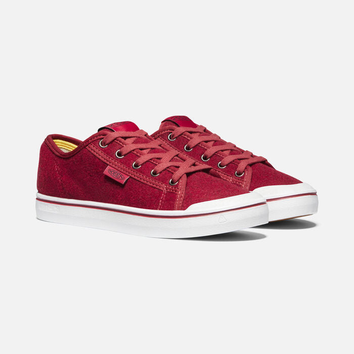 Elsa Sustainable Felt Retro Sneaker in Red CLOSEOUTS