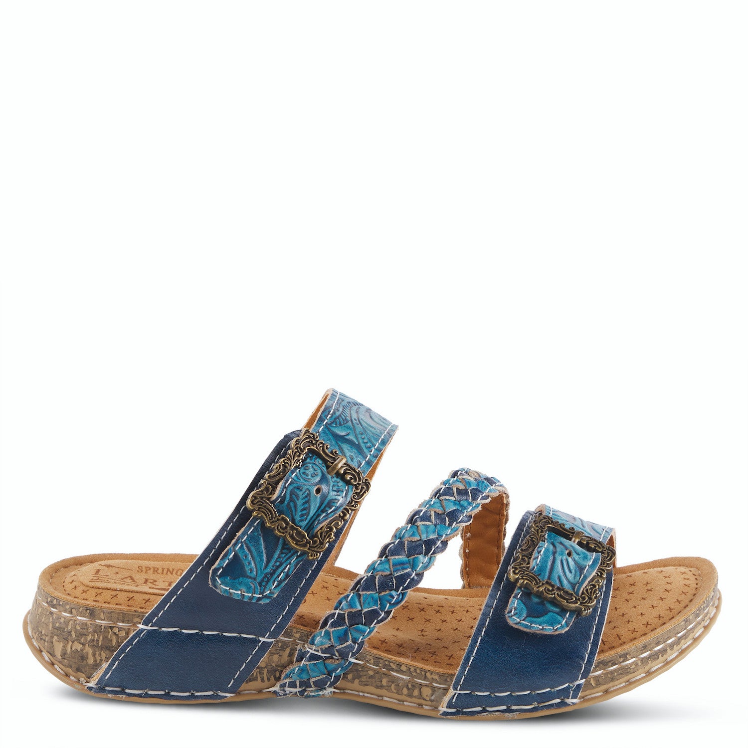 Astra Adjustable Braided Slide in Blue CLOSEOUTS