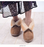 Women's Sheepskin Ankle Moccasin Boot in Tan