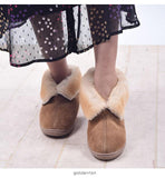 Women's Sheepskin WIDE Ankle Moccasin Boot in Tan