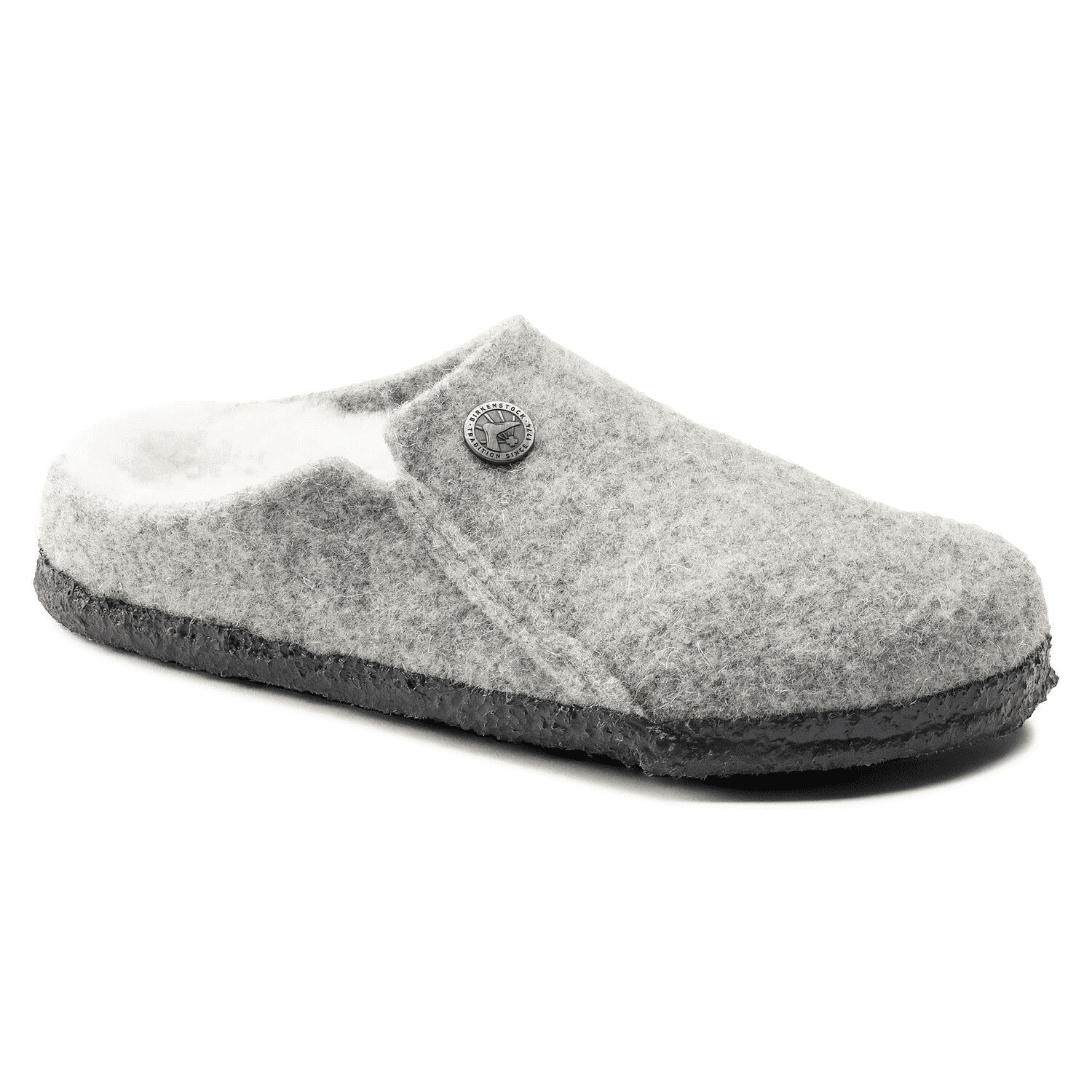 Zermatt Shearling Mule Slipper in Light Grey