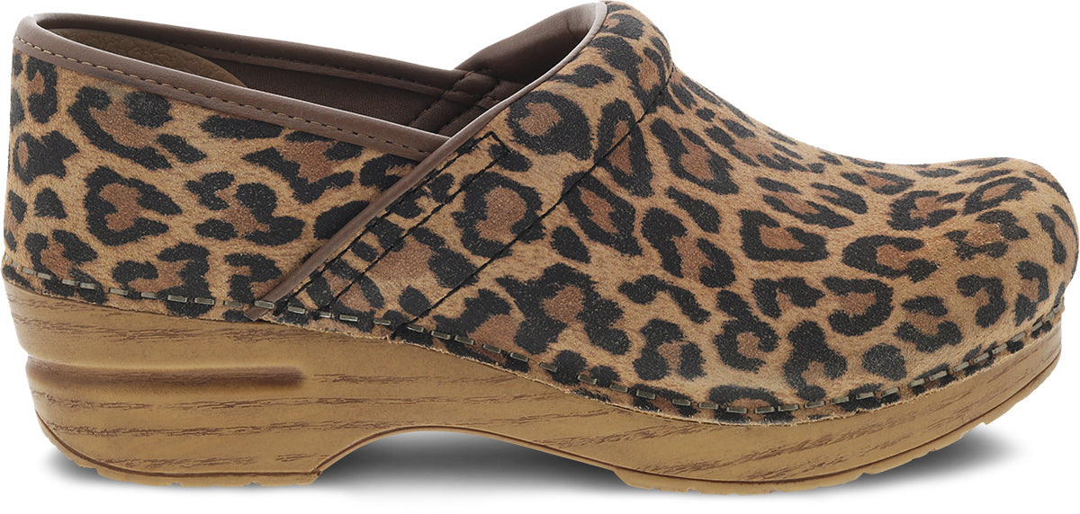 The Professional Clog in Leopard Suede