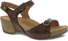 Tricia Ankle Strap Sandal in Brown