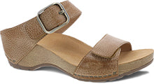 Tanya Burnished Adjustable Sandal in Tan