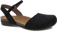 Rowan Closed Toe Sandal in Black Nubuck