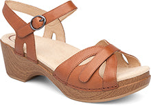 Season Fancy Clog Sandal in Camel