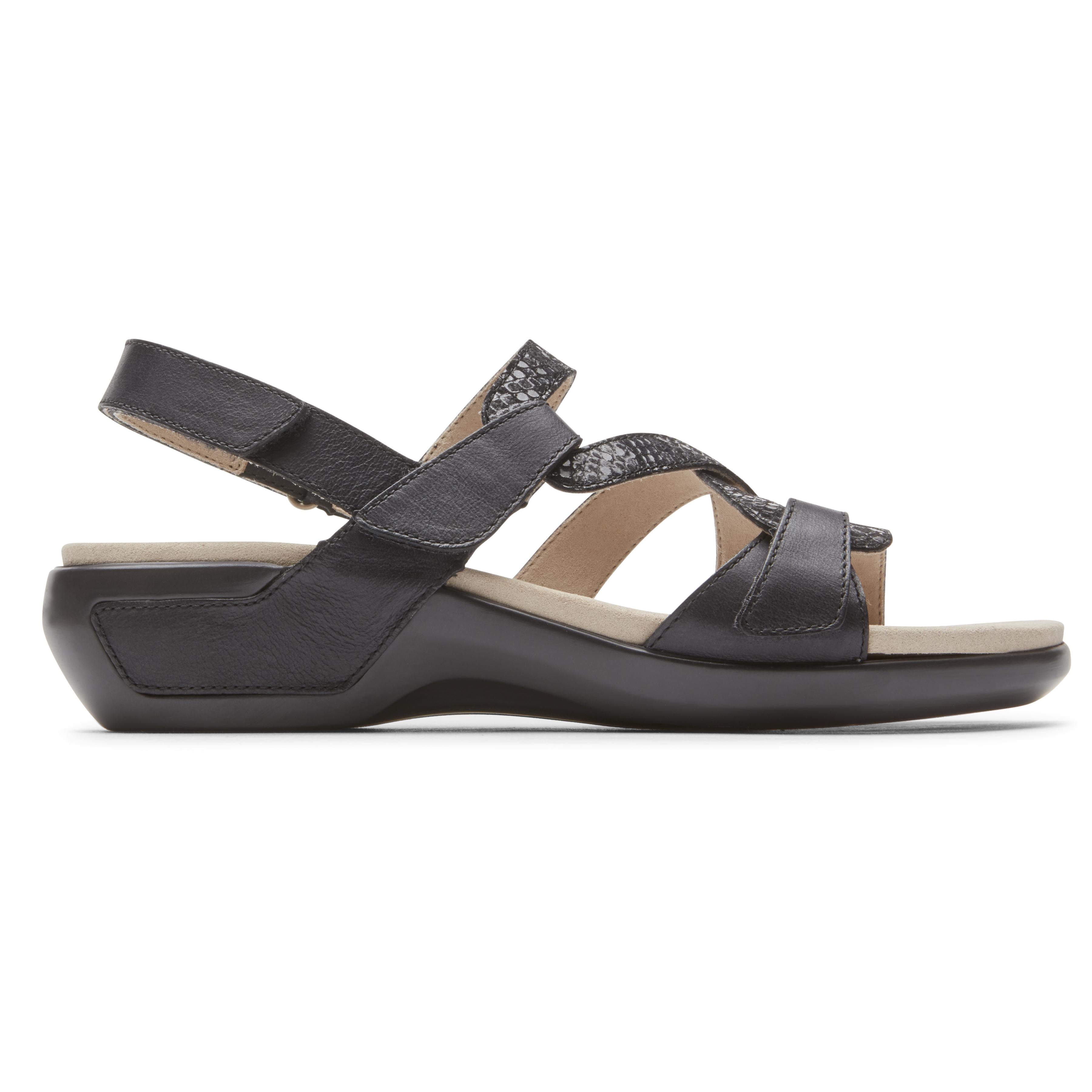 PC S Strap Walking Sandal in Black CLOSEOUTS