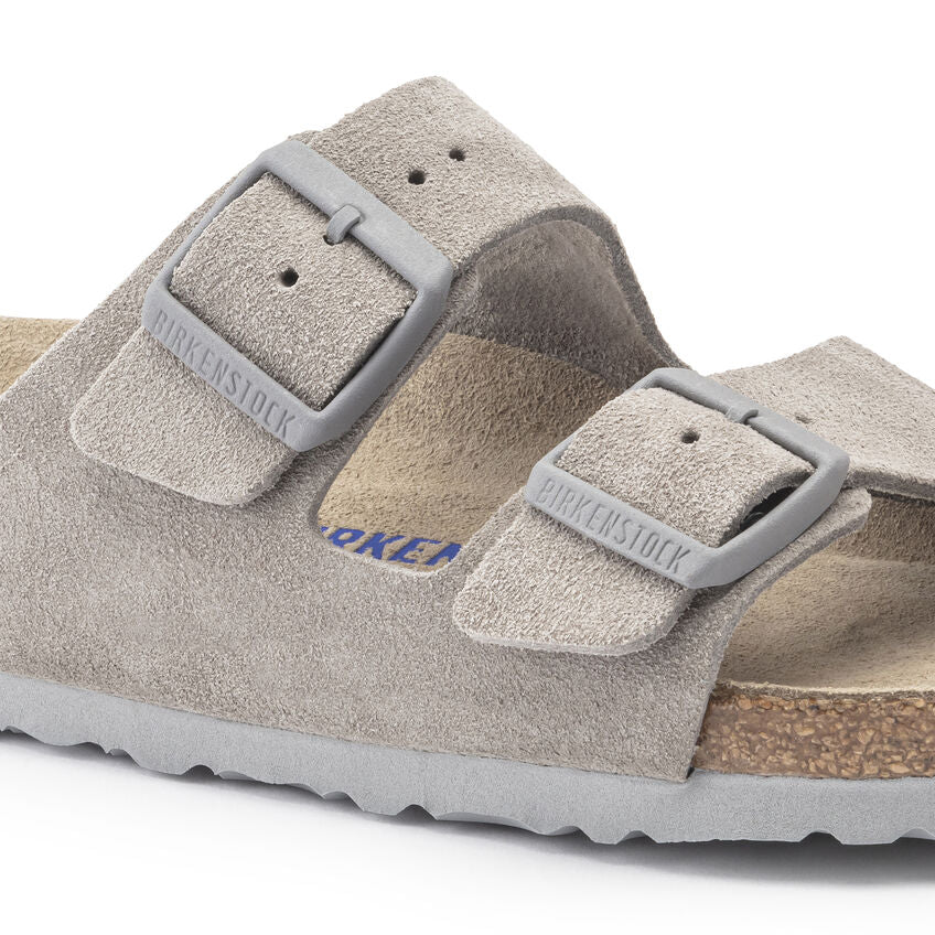 Arizona Soft Footbed Sandal in Stone Coin Leather