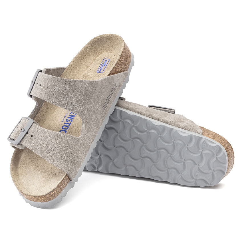 Arizona Soft Footbed Sandal in Stone Coin Leather