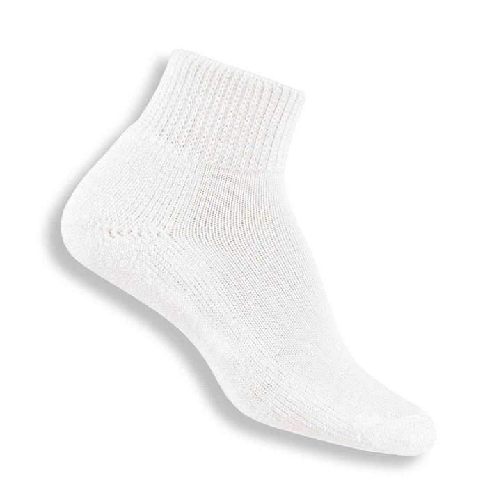 Women's Maximum Padding Health Pad Quarter Sock in White