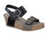 Lissandra Lightweight Walking Wedge Sandal in Black