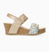 Lissia Lightweight Walking Wedge Sandal in Platinum Perla