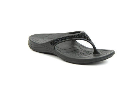 Fiji Sparkle Sandal in Black