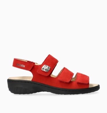 Giorgina Walking Sandal with Full Orthotic in Scarlet CLOSEOUTS