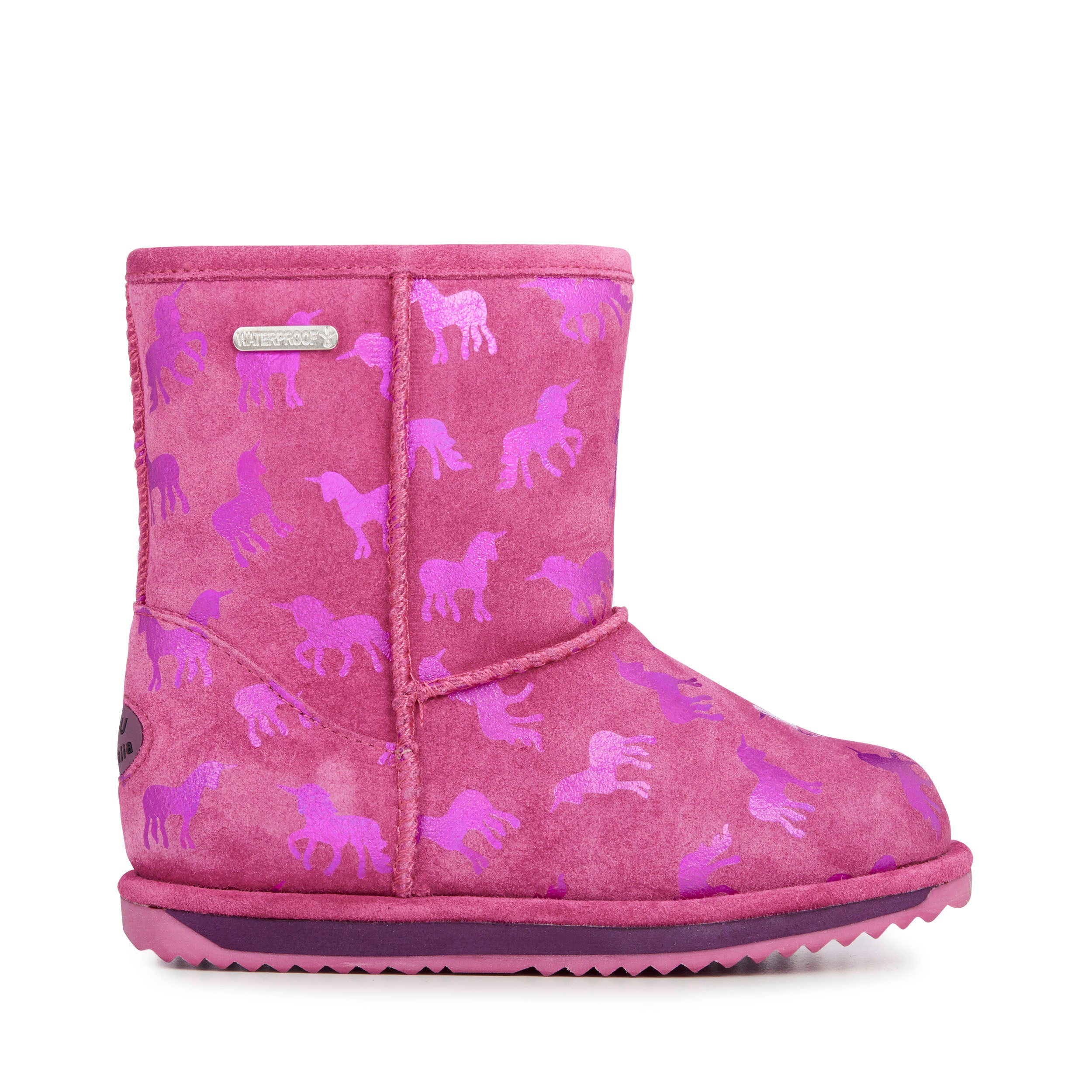 Rainbow Unicorn Brumby Boot in Deep Pink CLOSEOUTS