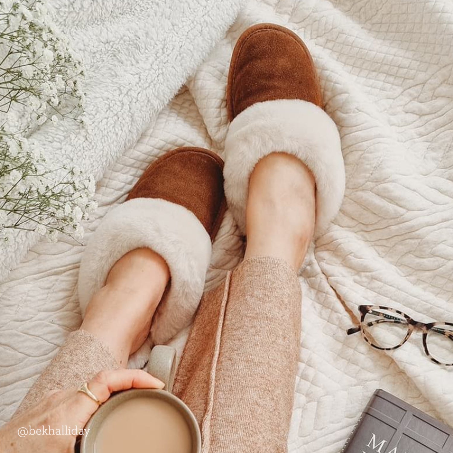 Jolie Slipper Mule in Chestnut