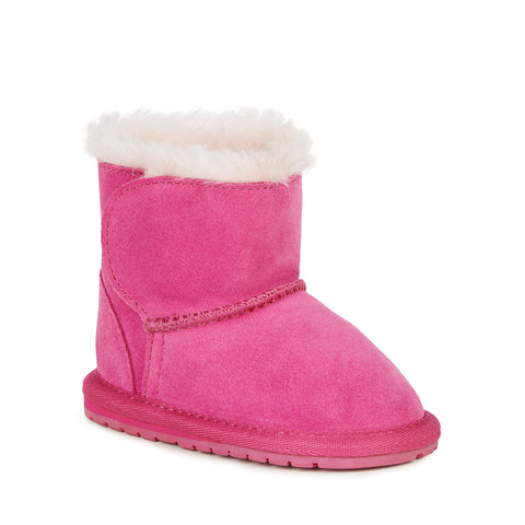 Toddle Sheepskin Baby Boot in Deep Pink CLOSEOUTS