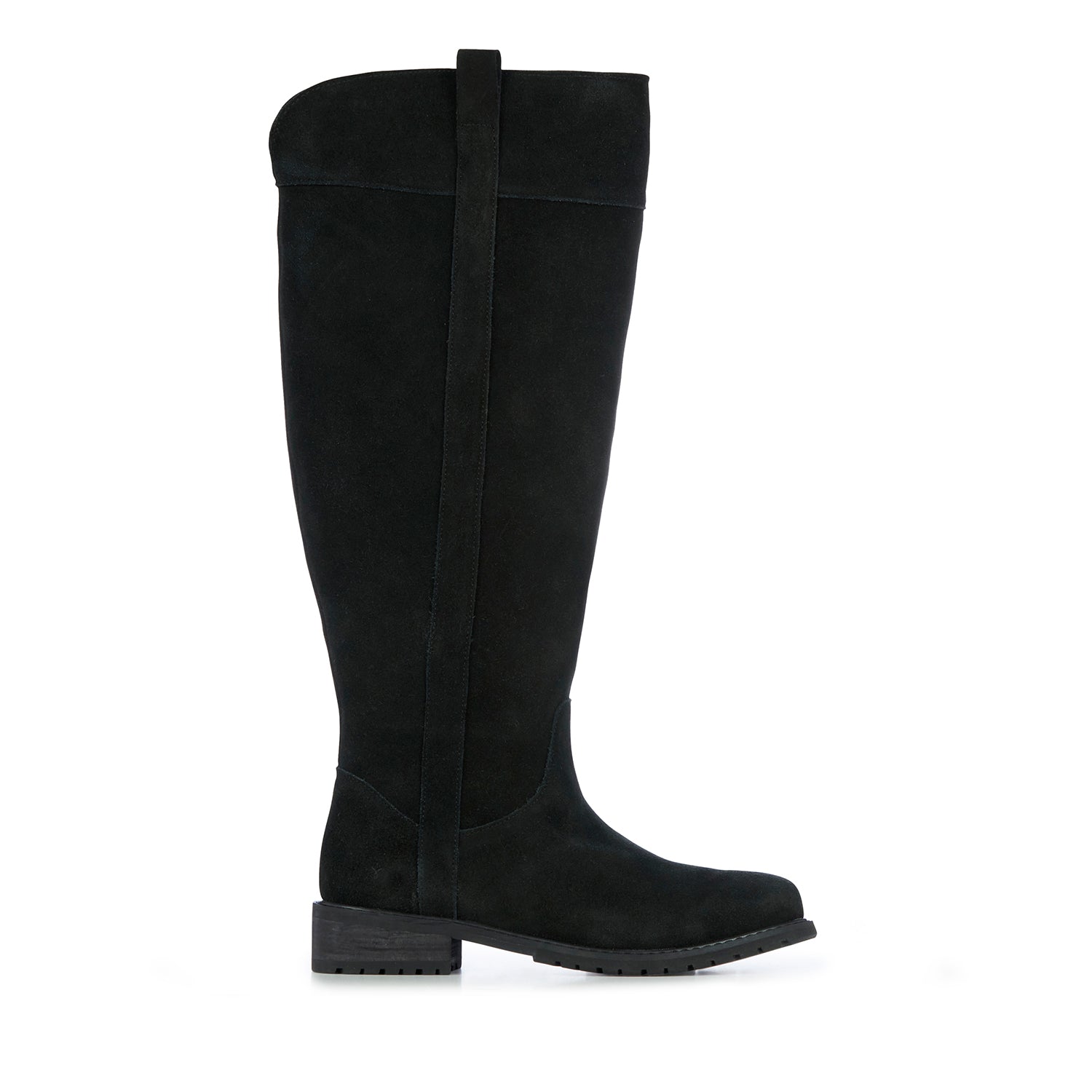 Hervey Knee High Waterproof Suede Boot in Black CLOSEOUTS