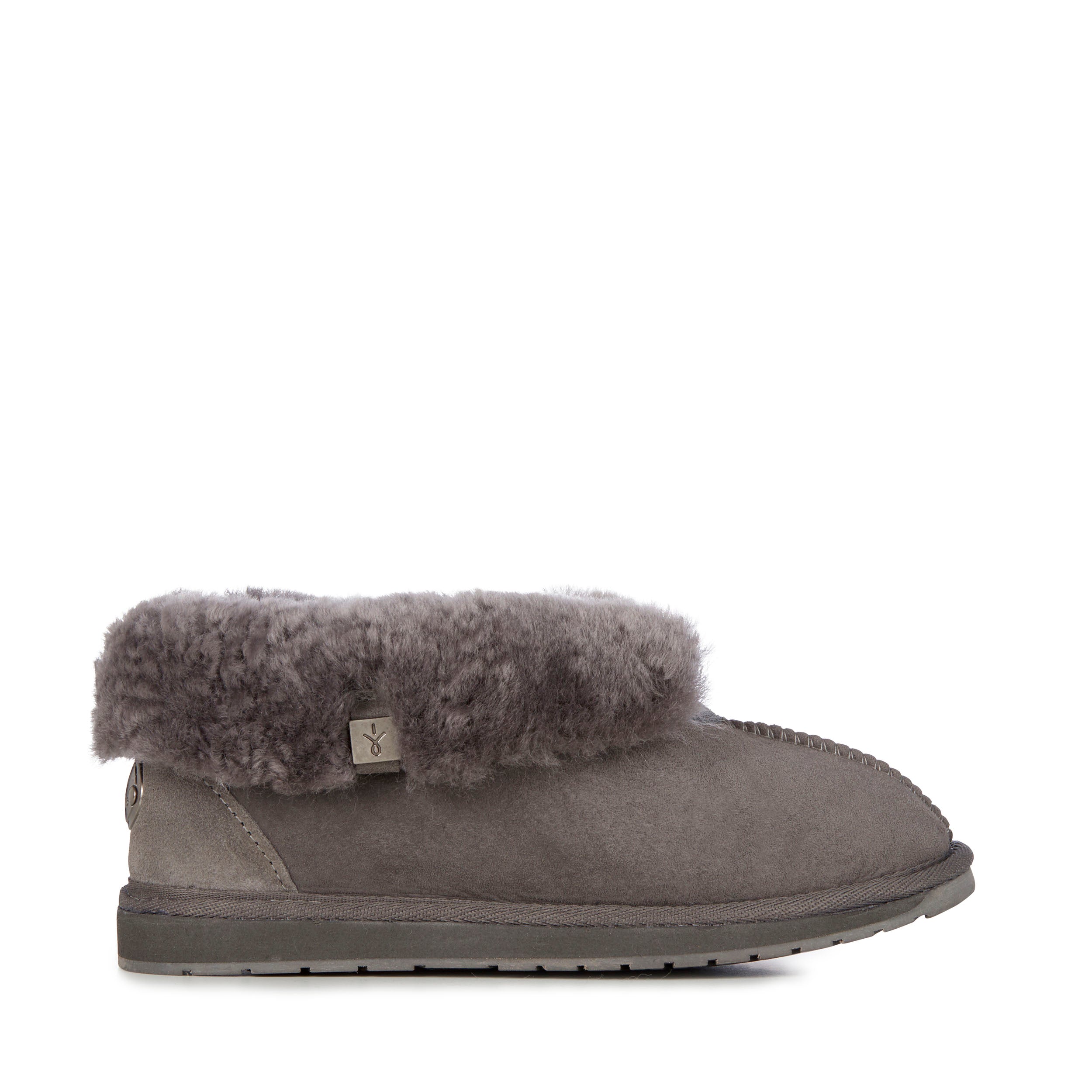 Platinum Made in AU Albany Fold Down Slipper in Charcoal