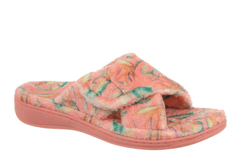 Indulge Relax Terry Cloth Slipper in Guava Tropical CLOSEOUTS