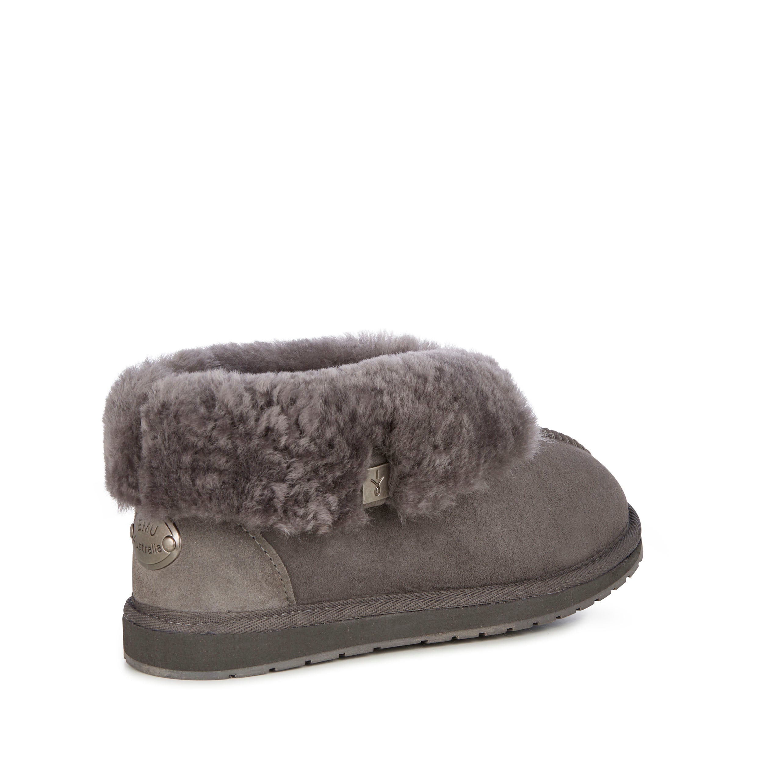 Platinum Made in AU Albany Fold Down Slipper in Charcoal