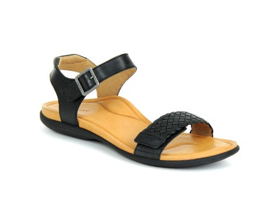 Lucy Quarter Strap Sandal in Black CLOSEOUTS