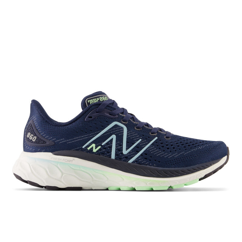 Women's 860 NB Navy with Bleach Blue and Green Aura V13