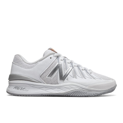 Women's Court 1006 White with Silver V1 CLOSEOUTS